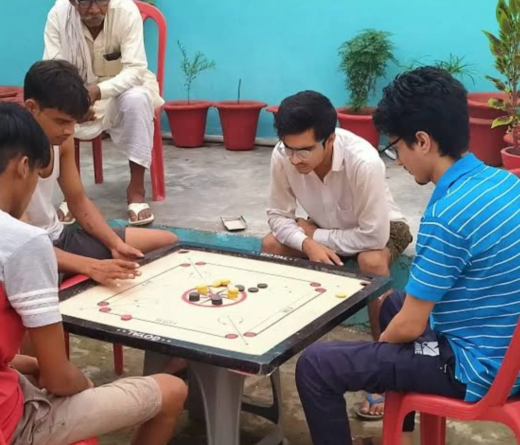 Patients playing carrom